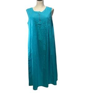 Collections Etc. Turquoise Cotton maxi dress